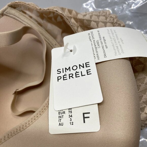 Simone Perele Women’s Subtile 3D Light Padded Plunge Bra Rose Size 34F - Picture 8 of 8